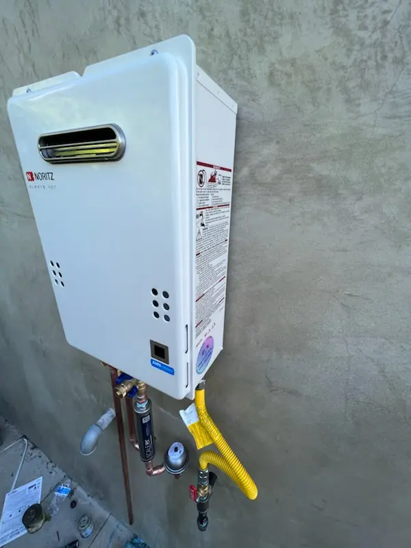 Tankless water heater installation for Taylors homes